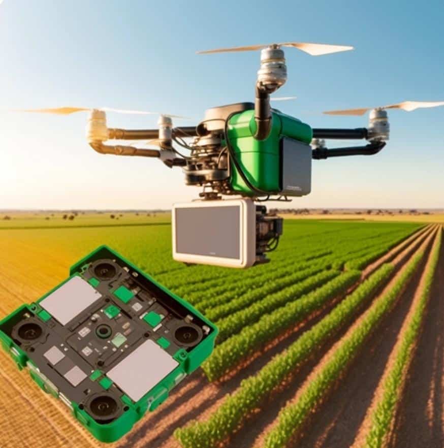GPS, sensors, and drones to analyze and optimize crop production